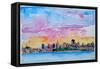 San Francisco Skyline Waterfront with Coit Tower-Markus Bleichner-Framed Stretched Canvas