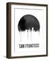 San Francisco Skyline White-null-Framed Art Print