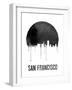 San Francisco Skyline White-null-Framed Art Print