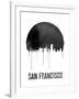 San Francisco Skyline White-null-Framed Art Print