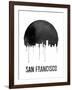 San Francisco Skyline White-null-Framed Art Print