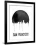 San Francisco Skyline White-null-Framed Art Print