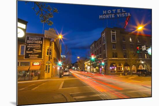 San Francisco Street at Dusk in Historic Downtown Flagstaff, Arizona, USA-Chuck Haney-Mounted Photographic Print