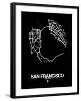 San Francisco Street Map Black-NaxArt-Framed Art Print