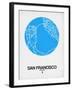 San Francisco Street Map Blue-NaxArt-Framed Art Print