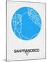 San Francisco Street Map Blue-NaxArt-Mounted Art Print