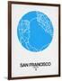 San Francisco Street Map Blue-NaxArt-Framed Art Print