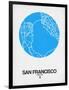 San Francisco Street Map Blue-NaxArt-Framed Art Print