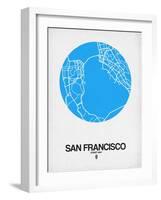 San Francisco Street Map Blue-NaxArt-Framed Art Print