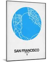 San Francisco Street Map Blue-NaxArt-Mounted Art Print