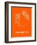 San Francisco Street Map Orange-NaxArt-Framed Art Print