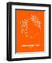 San Francisco Street Map Orange-NaxArt-Framed Art Print