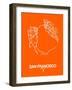 San Francisco Street Map Orange-NaxArt-Framed Art Print