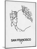 San Francisco Street Map White-NaxArt-Mounted Art Print