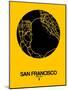 San Francisco Street Map Yellow-NaxArt-Mounted Art Print