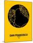 San Francisco Street Map Yellow-NaxArt-Mounted Art Print