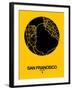 San Francisco Street Map Yellow-NaxArt-Framed Art Print