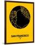 San Francisco Street Map Yellow-NaxArt-Framed Art Print