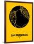 San Francisco Street Map Yellow-NaxArt-Framed Art Print