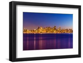 San Francisco Sunset Skyline in California with Reflection in Bay Water USA-holbox-Framed Photographic Print