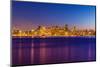 San Francisco Sunset Skyline in California with Reflection in Bay Water USA-holbox-Mounted Photographic Print