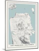 San Francisco Topographical Print-null-Mounted Art Print