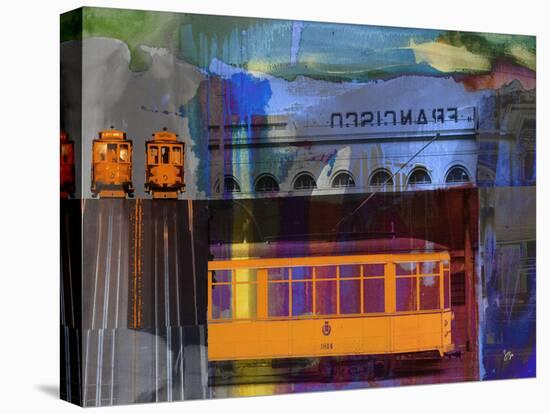 San Francisco Trolley Car-Sisa Jasper-Stretched Canvas