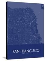 San Francisco, United States of America Blue Map-null-Stretched Canvas