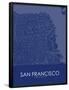 San Francisco, United States of America Blue Map-null-Framed Poster