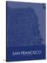 San Francisco, United States of America Blue Map-null-Stretched Canvas