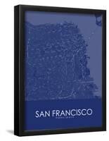 San Francisco, United States of America Blue Map-null-Framed Poster