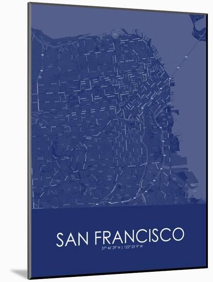 San Francisco, United States of America Blue Map-null-Mounted Poster