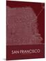 San Francisco, United States of America Red Map-null-Mounted Poster