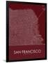 San Francisco, United States of America Red Map-null-Framed Poster