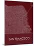 San Francisco, United States of America Red Map-null-Mounted Poster