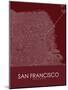 San Francisco, United States of America Red Map-null-Mounted Poster