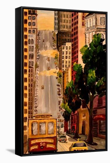 San Francisco Van Ness Cable Car-Markus Bleichner-Framed Stretched Canvas