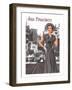 San Francisco Walking Dress II-null-Framed Art Print