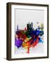 San Francisco Watercolor Skyline 1-NaxArt-Framed Art Print