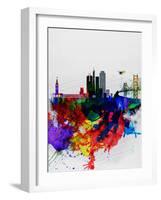 San Francisco Watercolor Skyline 1-NaxArt-Framed Art Print