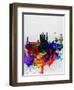 San Francisco Watercolor Skyline 1-NaxArt-Framed Art Print