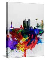 San Francisco Watercolor Skyline 1-NaxArt-Stretched Canvas