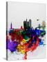 San Francisco Watercolor Skyline 1-NaxArt-Stretched Canvas