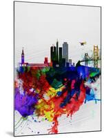 San Francisco Watercolor Skyline 1-NaxArt-Mounted Art Print