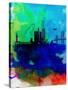 San Francisco Watercolor Skyline 2-NaxArt-Stretched Canvas
