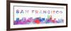 San Francisco Watercolor Skyline-Sd Graphics Studio-Framed Premium Giclee Print