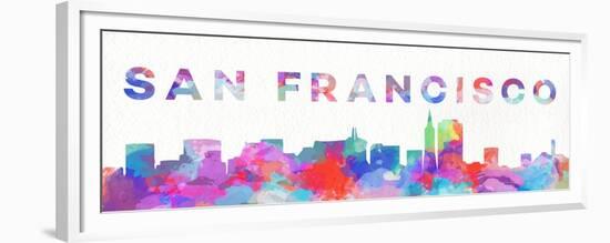 San Francisco Watercolor Skyline-Sd Graphics Studio-Framed Premium Giclee Print