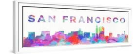 San Francisco Watercolor Skyline-Sd Graphics Studio-Framed Premium Giclee Print