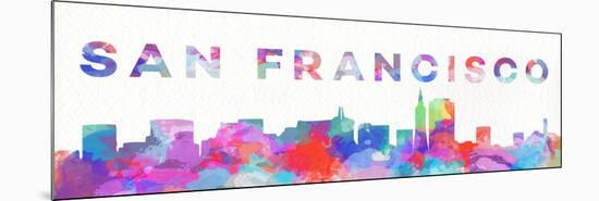 San Francisco Watercolor Skyline-Sd Graphics Studio-Mounted Premium Giclee Print