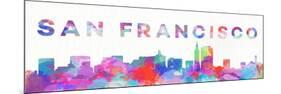 San Francisco Watercolor Skyline-Sd Graphics Studio-Mounted Premium Giclee Print